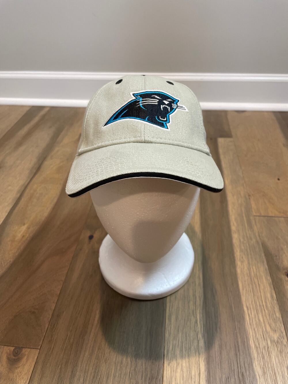 Carolina Panthers NFL Adjustable Strapback Dad Hat OSFM Tan Embroidered Logo
